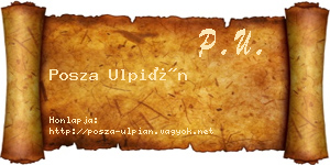 Posza Ulpián névjegykártya